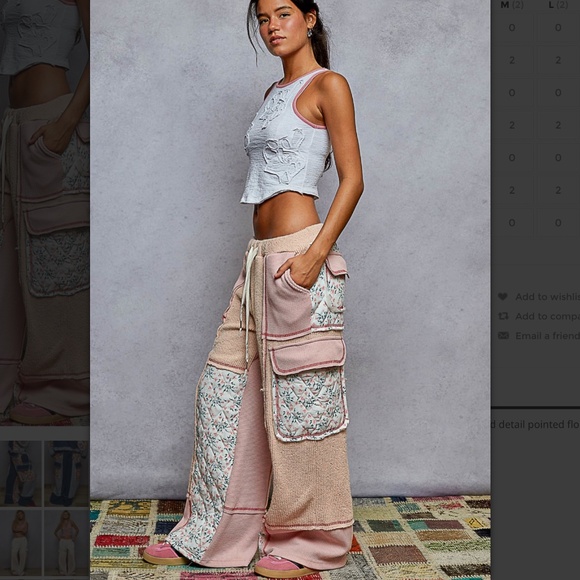 POL "Irene 2" POL Relaxed Fit Quilted Pants - Picture 2 of 7